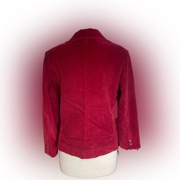 L.L.Bean Women’s Corduroy Blazer in Red Size 0 - Picture 3 of 4